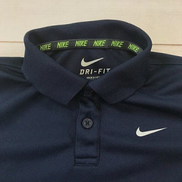 Nike Dri-Fit Kids Boys Navy Blue Polo Shirt XS - Picture 8 of 10